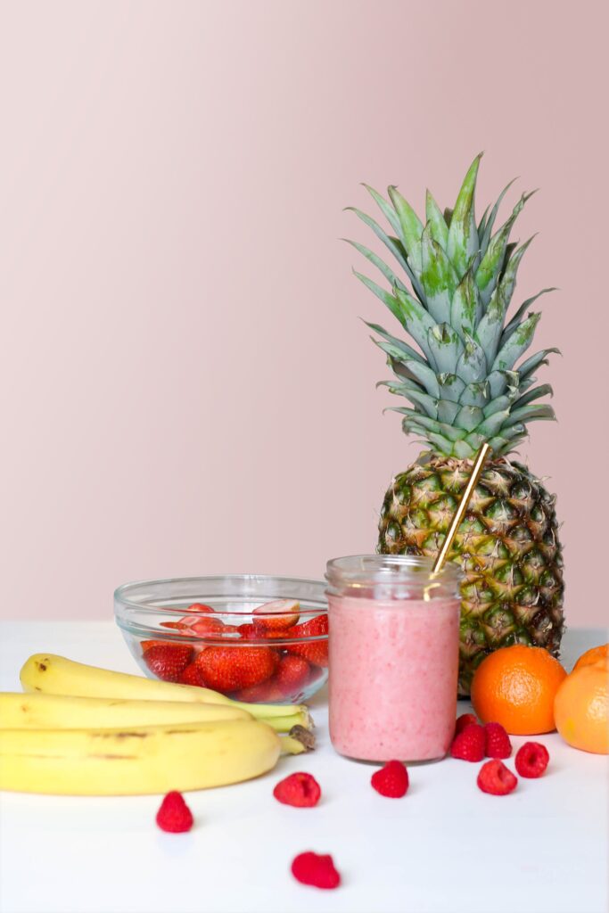 fruit and smoothie